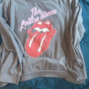 The Rolling Stones Gray and Pink Logo Shirt